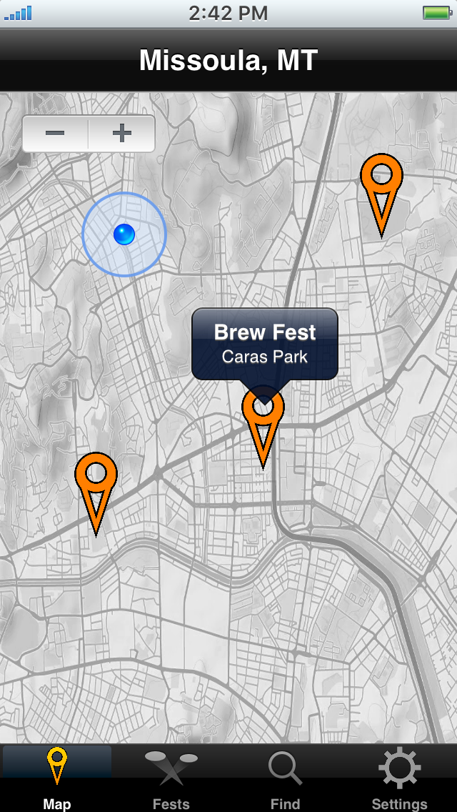 Fest Finder Map Screen
